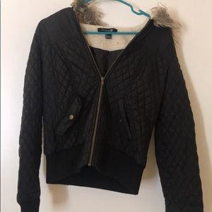 Forever 21 Puffy Jacket with Hoodie